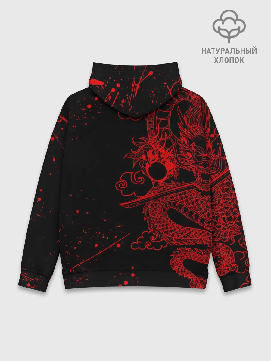 Худи мужской база хлопок / ТОКИЙСКИЕ МСТИТЕЛИ КРАСНЫЙ ДРАКОН