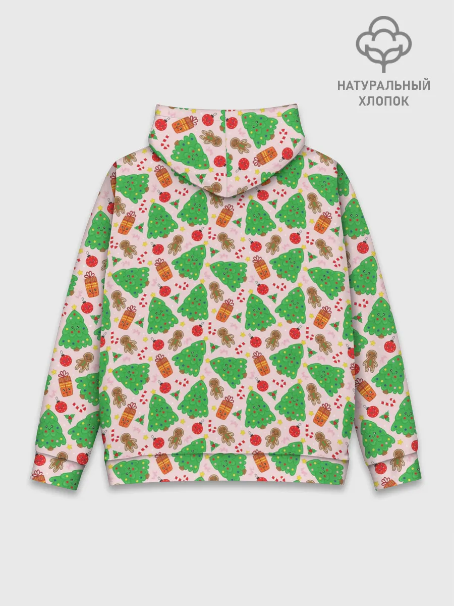 Худи мужской база хлопок / Новогодние ёлки и подарки