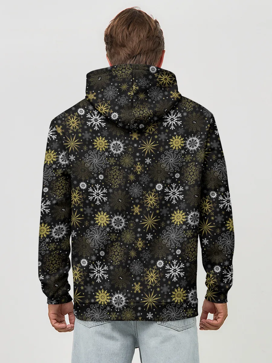 Худи мужской база хлопок / Зимние Узоры