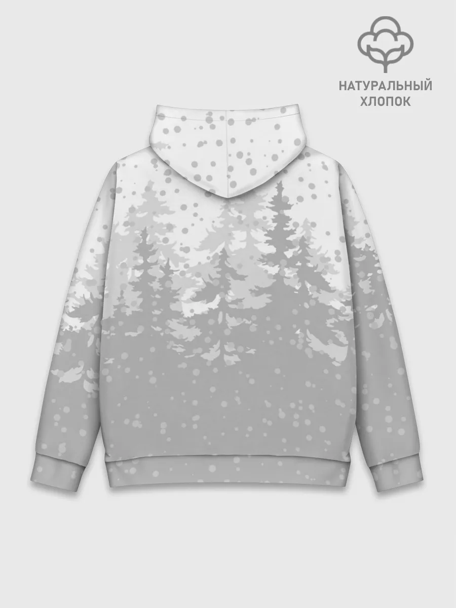 Худи мужской база хлопок / Тигр с чашкой кофе