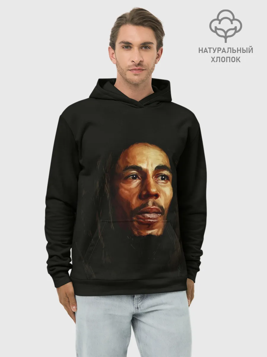 Худи мужской база хлопок / Bob Marley Art