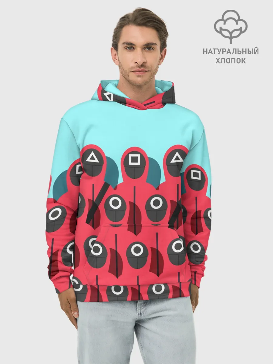 Худи мужской база хлопок / Охрана | Squid game