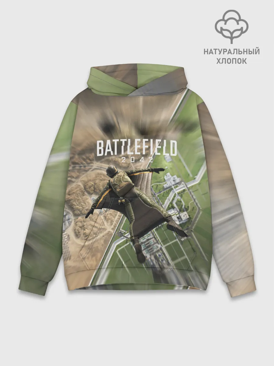 Худи мужской база хлопок / ВЫСАДКА | BATTLEFIELD 2042