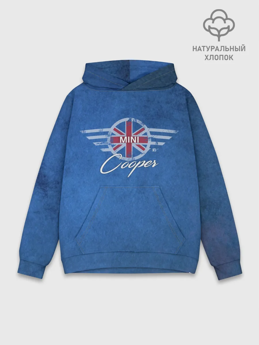 Худи мужской база хлопок / Логотип Mini.