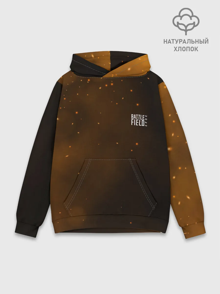 Худи мужской база хлопок / FIRE BATTLEFIELD LOGO | ЛОГО