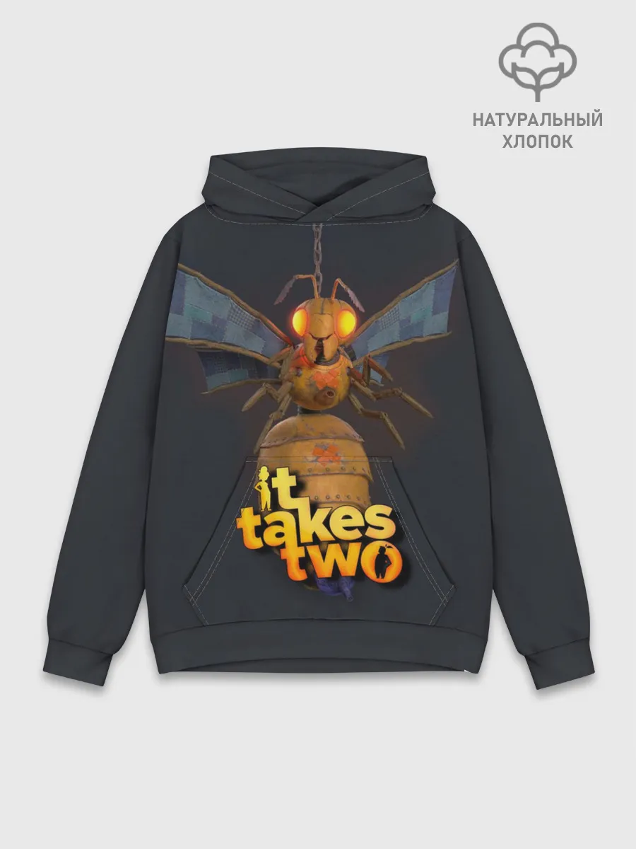 Худи мужской база хлопок / It Takes Two БОСС КОРОЛЕВА ОС