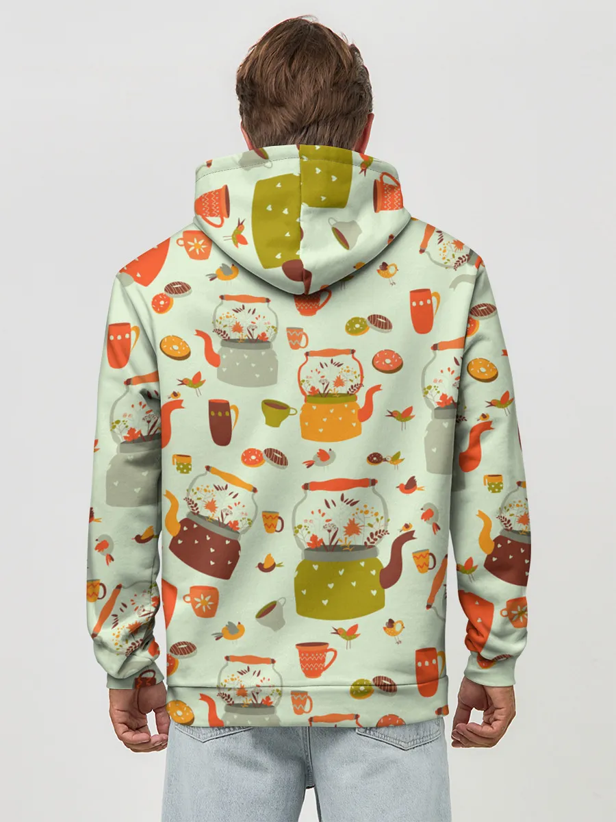 Худи мужской база хлопок / осенние чаепитие