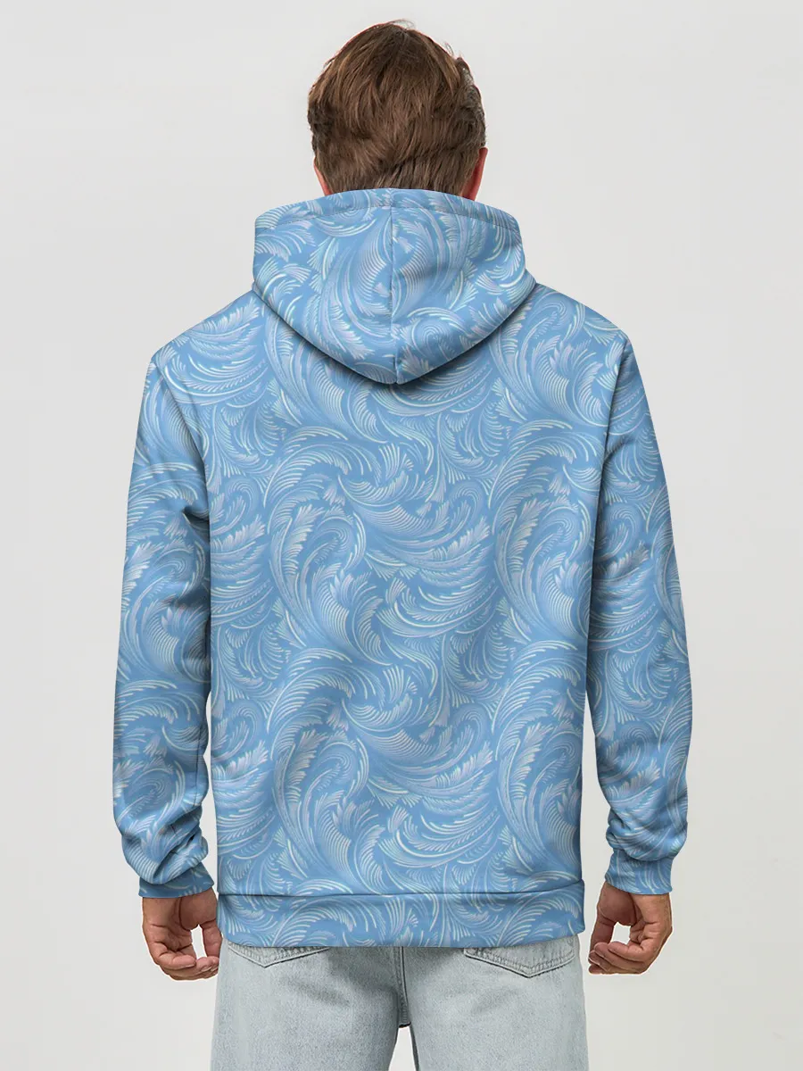 Худи мужской база хлопок / Морозный Иней