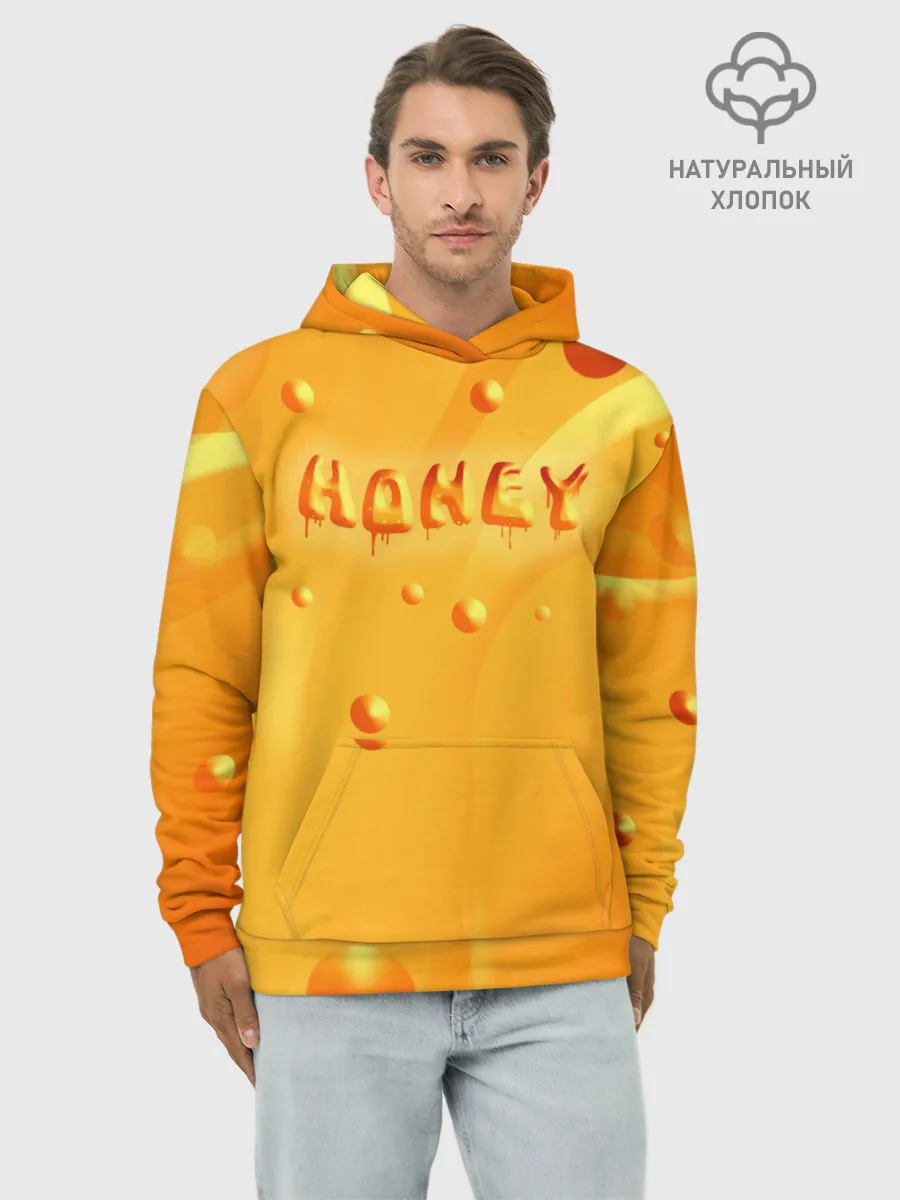 Худи мужской база хлопок / Медовая волна | Honey wave