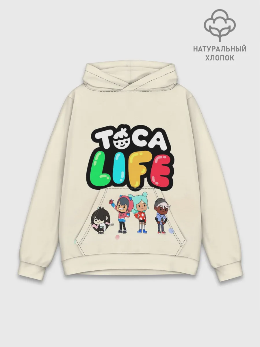 Худи мужской база хлопок / Toca Boca Рита, Зик, Нари, Леон