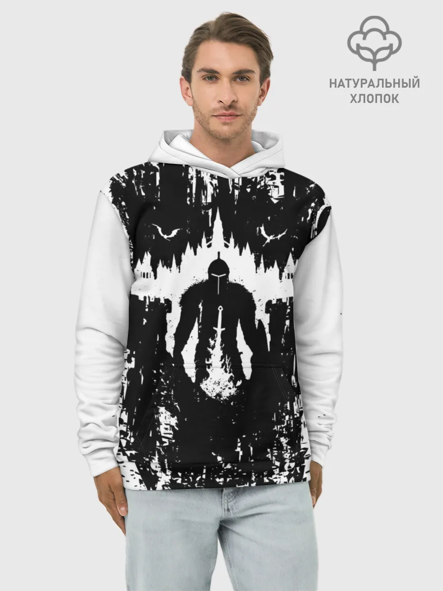 Худи мужской база хлопок / ТЁМНЫЕ ДУШИ | DARK SOULS