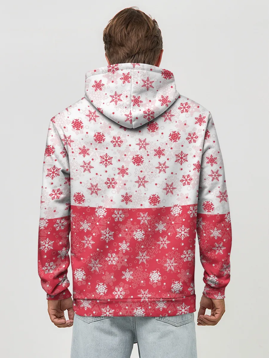 Худи мужской база хлопок / Снежинки