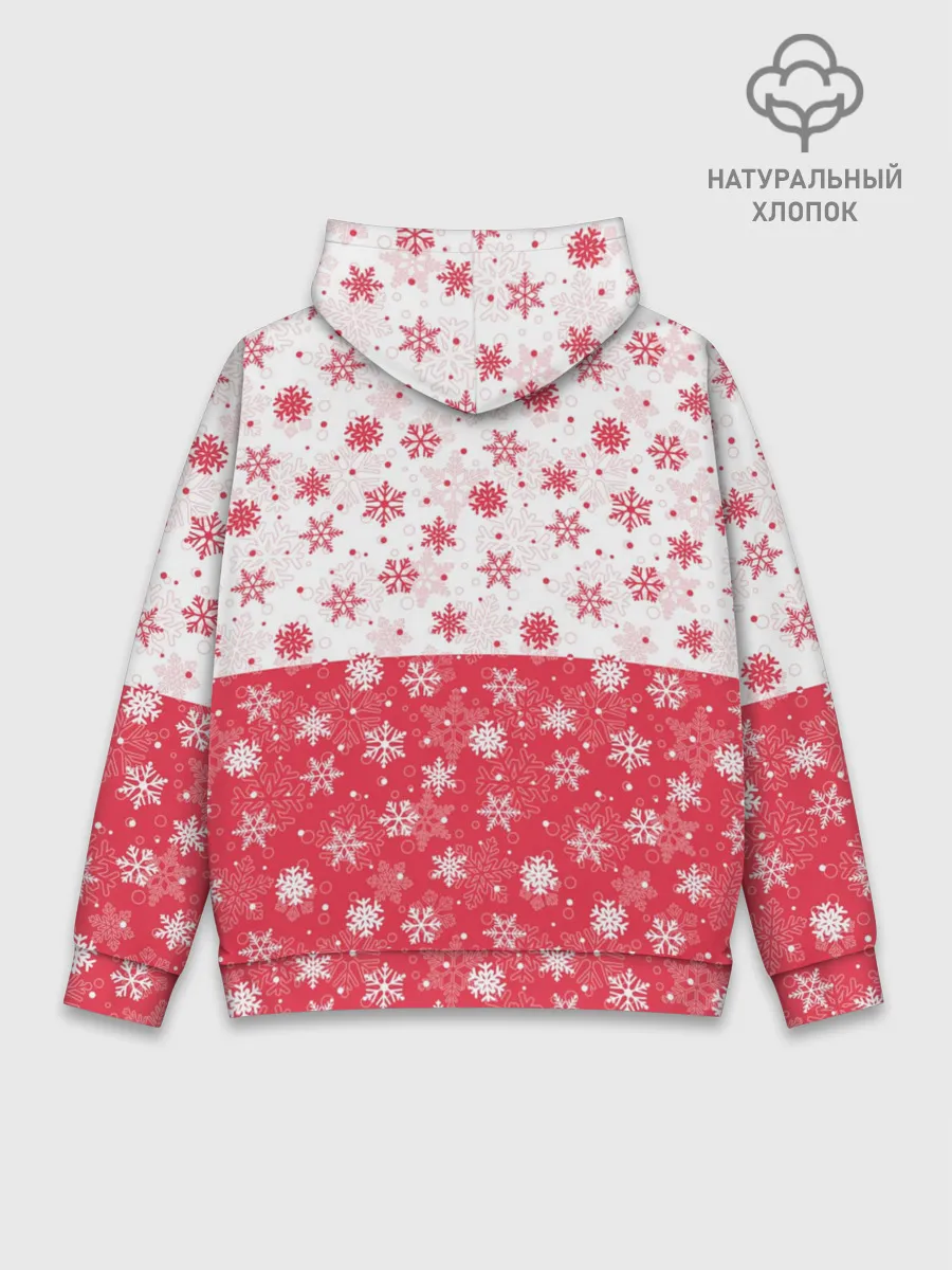 Худи мужской база хлопок / Снежинки