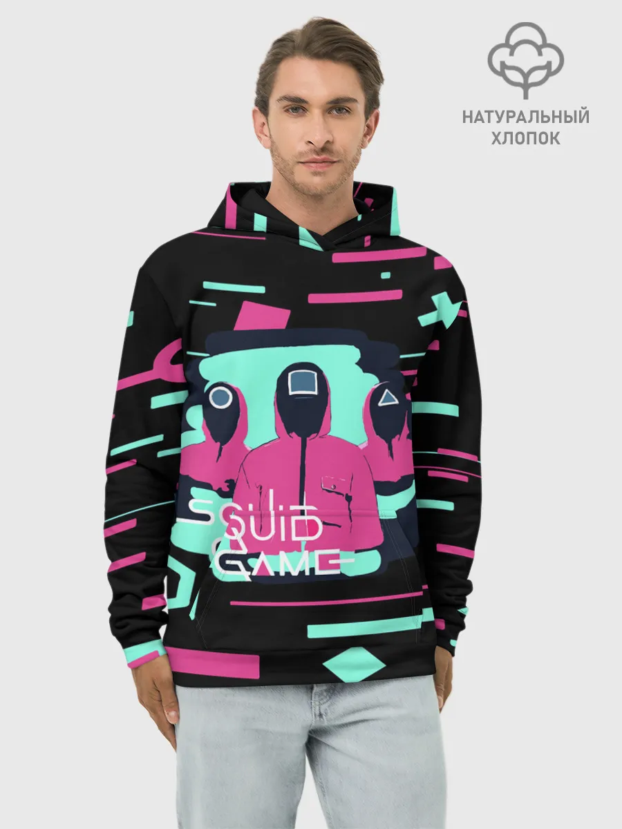 Худи мужской база хлопок / Игра в кальмара |