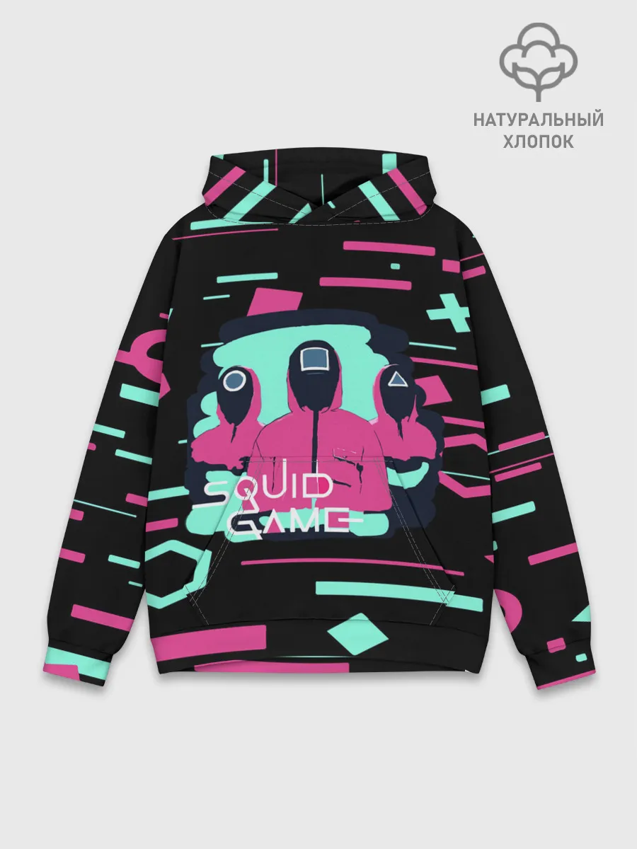 Худи мужской база хлопок / Игра в кальмара |