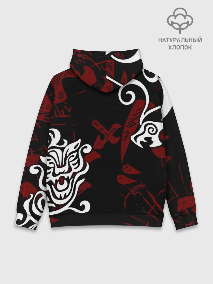 Худи мужской база хлопок / ТОКИЙСКИЕ МСТИТЕЛИ ТАТУ ЛОГО