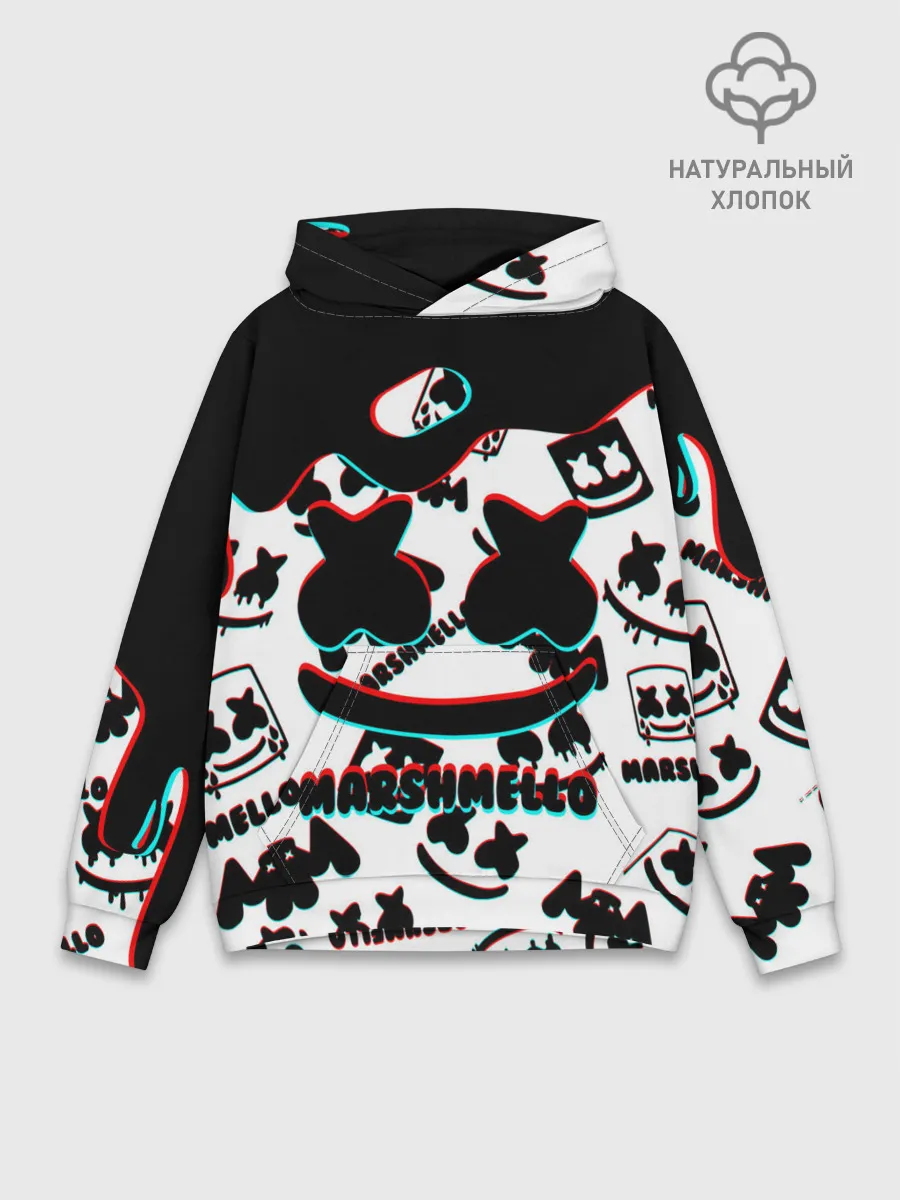 Худи мужской база хлопок / MARSHMELLO GLITCH.