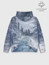 Худи мужской база хлопок / СНЕЖНЫЙ ПЕЙЗАЖ