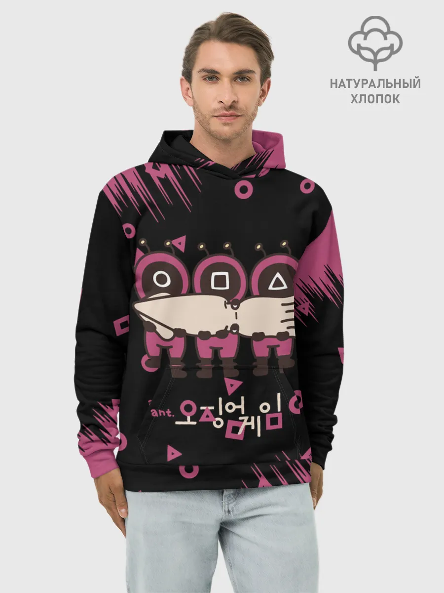 Худи мужской база хлопок / Игра в кальмара | КАЛЬМАР,