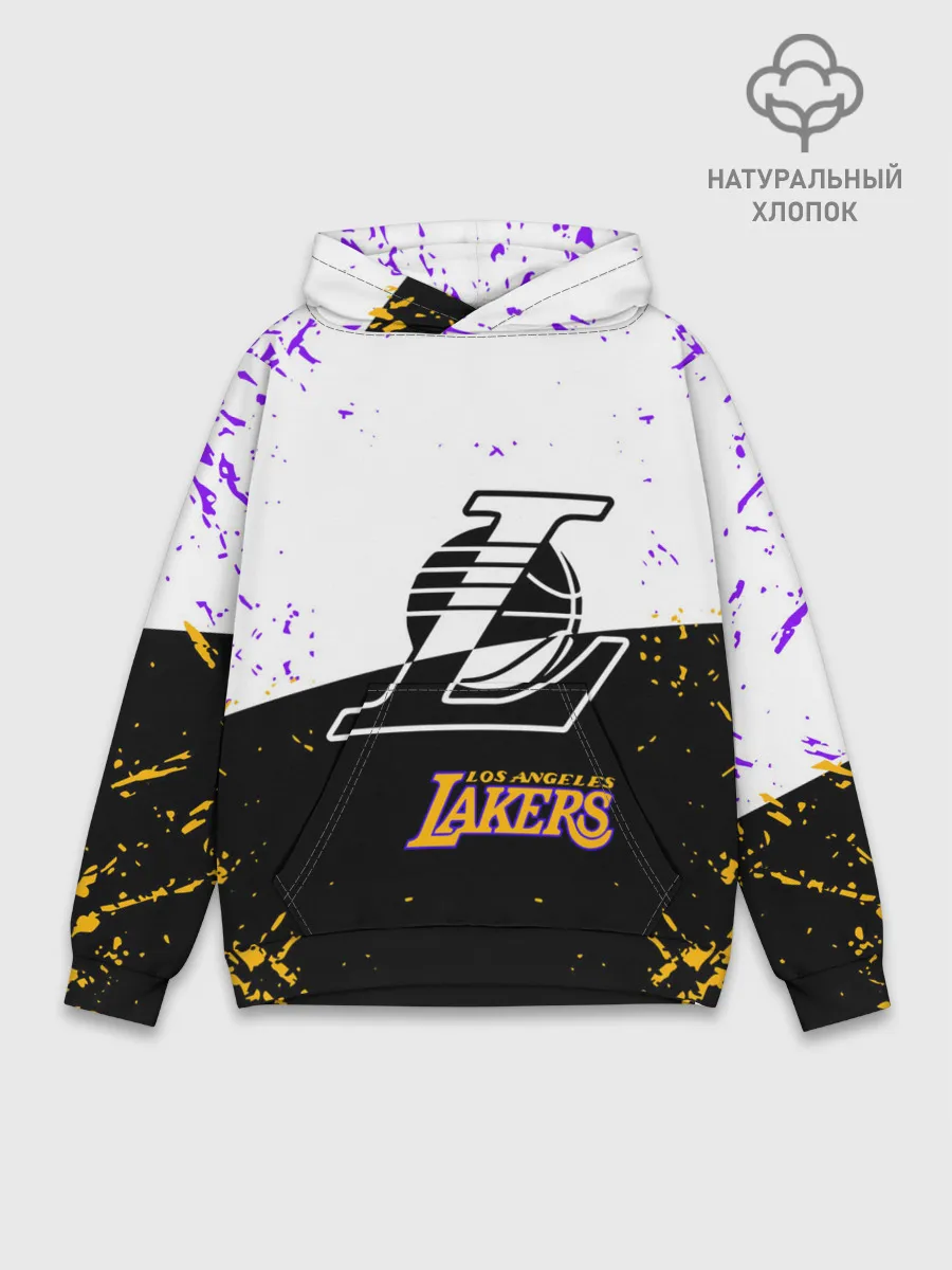 Худи мужской база хлопок / Коби Брайант Los Angeles Lakers,