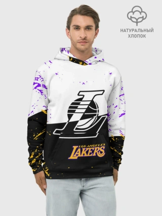 Худи мужской база хлопок / Коби Брайант Los Angeles Lakers,