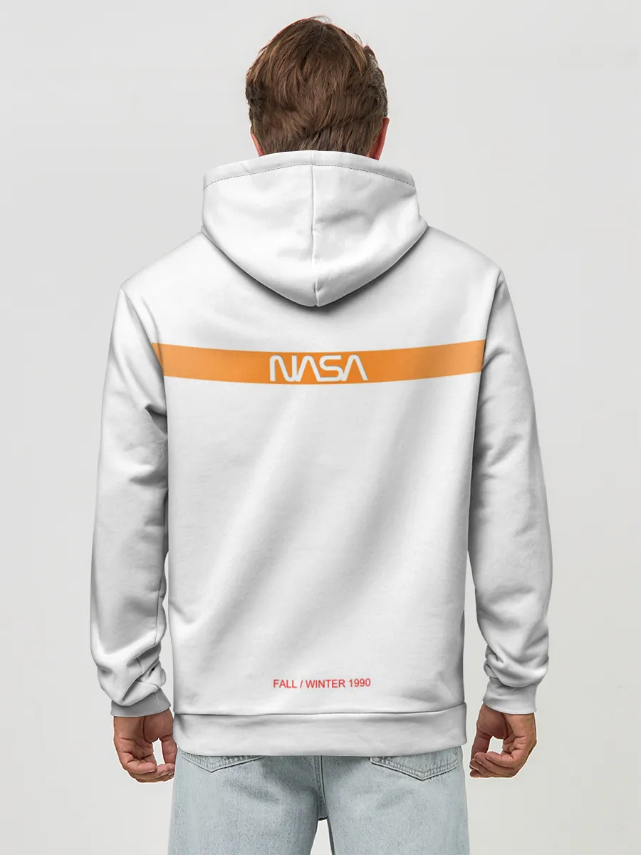 Худи мужской база хлопок / NASA БЕЛАЯ ФОРМА | НАСА WHITE UNIFORM