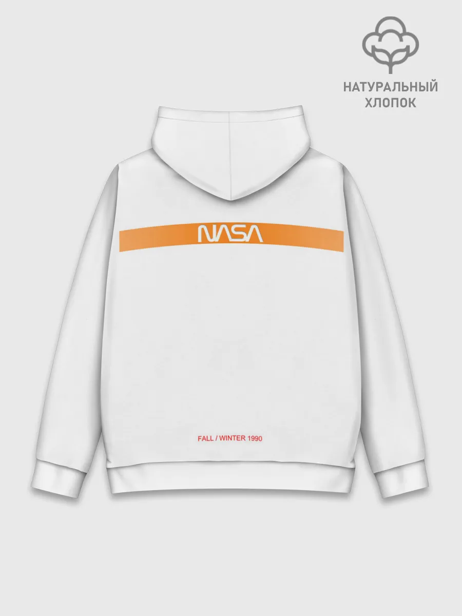 Худи мужской база хлопок / NASA БЕЛАЯ ФОРМА | НАСА WHITE UNIFORM