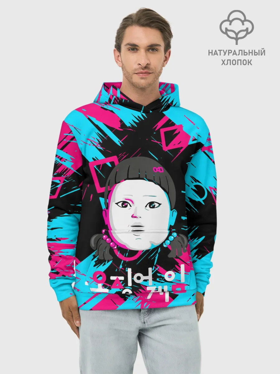 Худи мужской база хлопок / SQUID GAME | ИГРА В КАЛЬМАРА | DOLL,