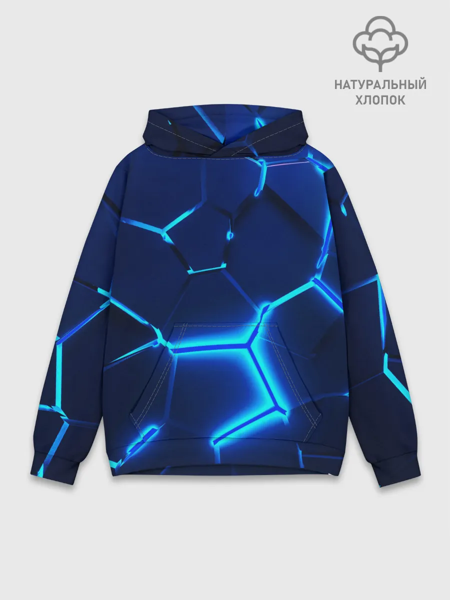 Худи мужской база хлопок / 3D ПЛИТЫ | NEON STEEL | НЕОНОВЫЕ ПЛИТЫ