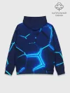 Худи мужской база хлопок / 3D ПЛИТЫ | NEON STEEL | НЕОНОВЫЕ ПЛИТЫ