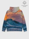 Худи мужской база хлопок / Закат над волной