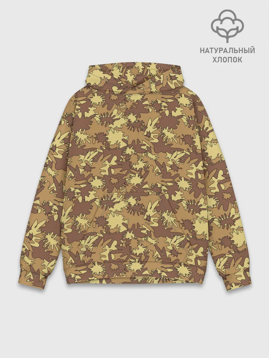 Худи мужской база хлопок / Креативный Камуфляж