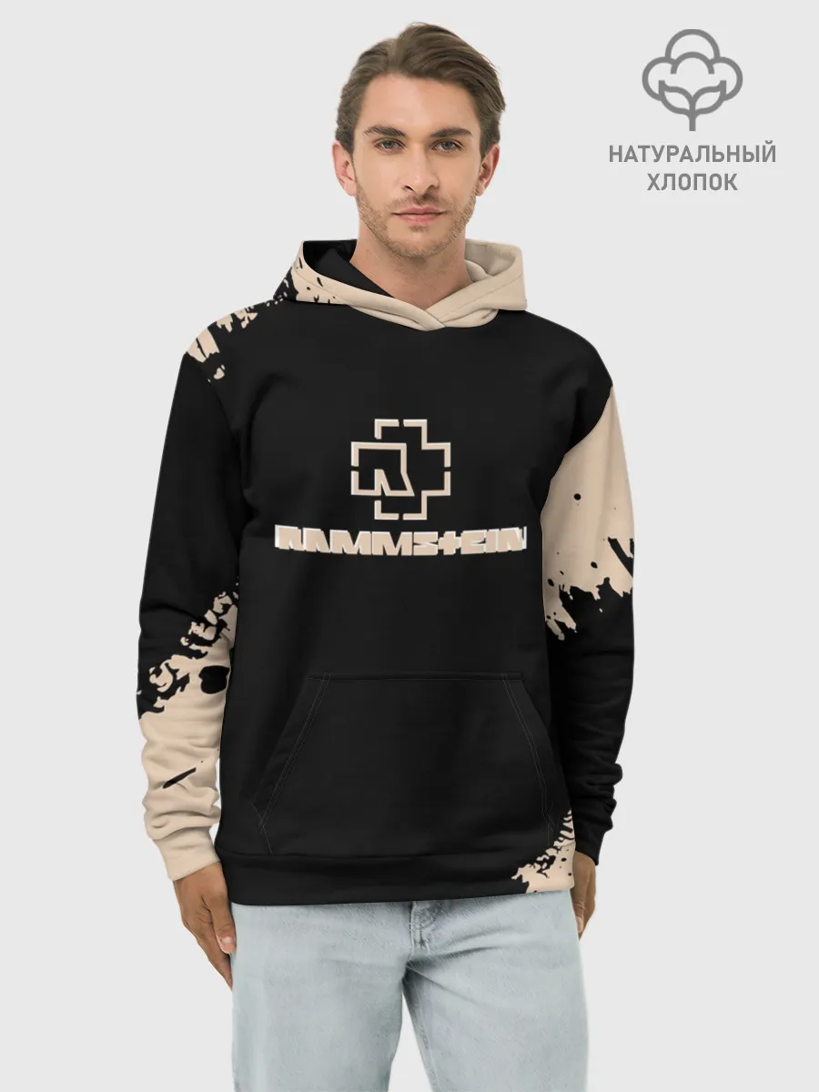 Худи мужской база хлопок / RAMMSTEIN | Рамштайн Рок Лого