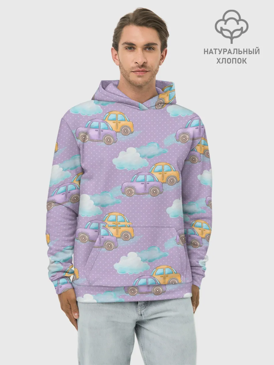 Худи мужской база хлопок / детские машинки