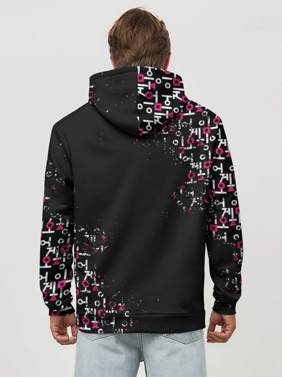 Худи мужской база хлопок / ИГРА В КАЛЬМАРА | SQUID GAME СТРАЖ