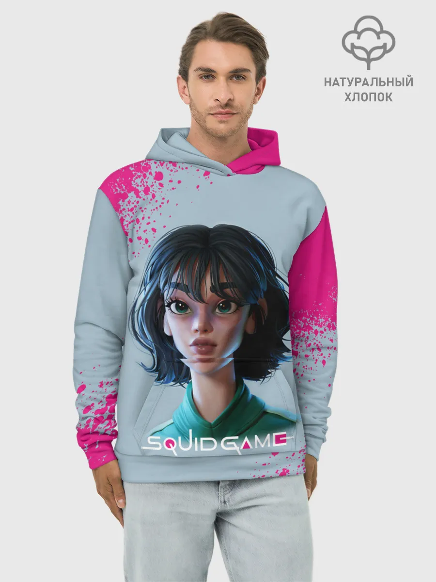 Худи мужской база хлопок / 067 | Розовые брызги