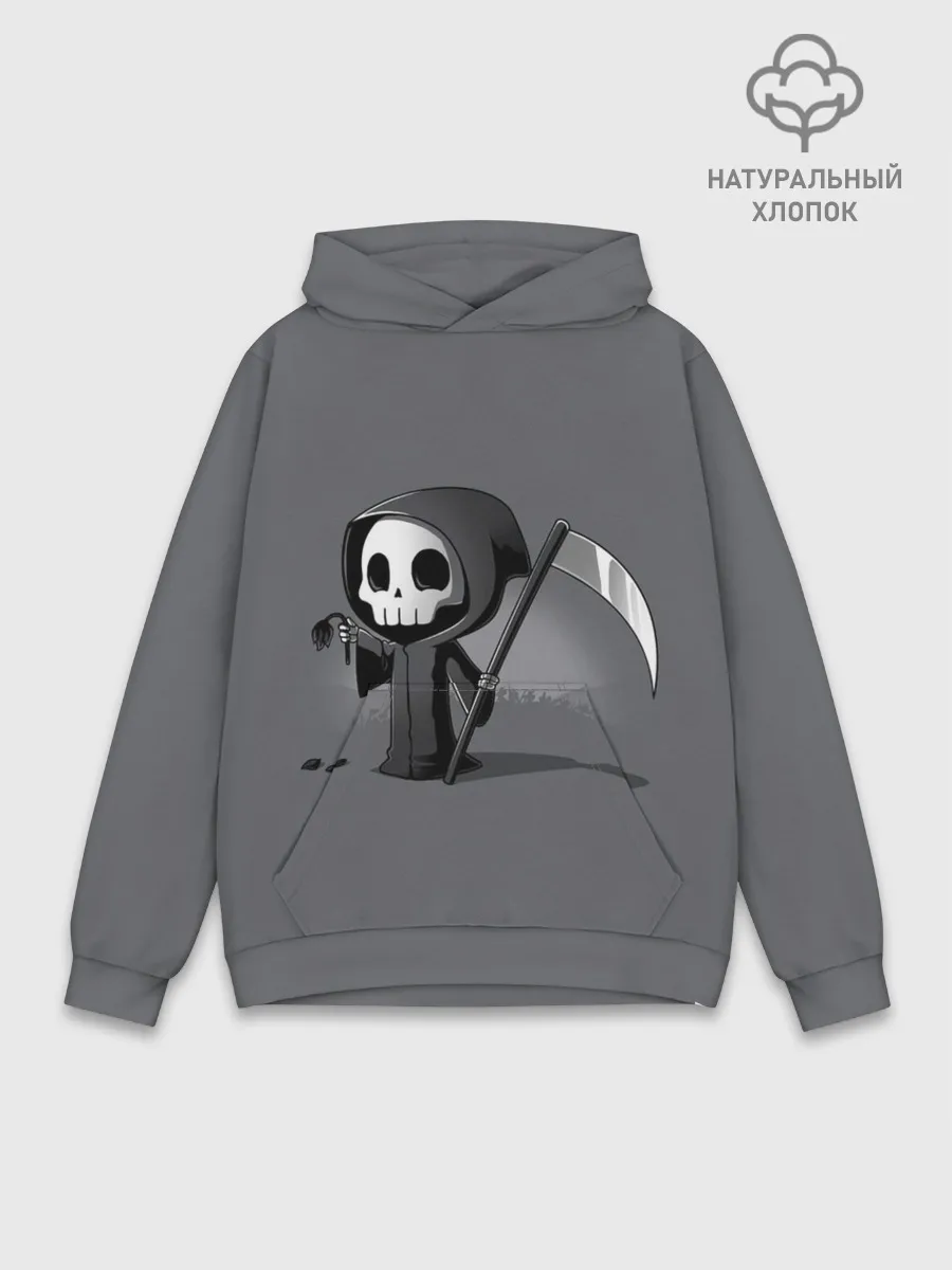 Худи мужской база хлопок / жнец и цветок