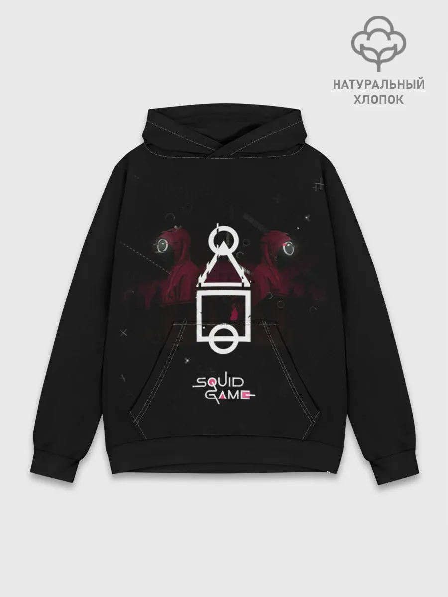 Худи мужской база хлопок / ИГРА В КАЛЬМАРА СИМВОЛЫ | SQUID GAME