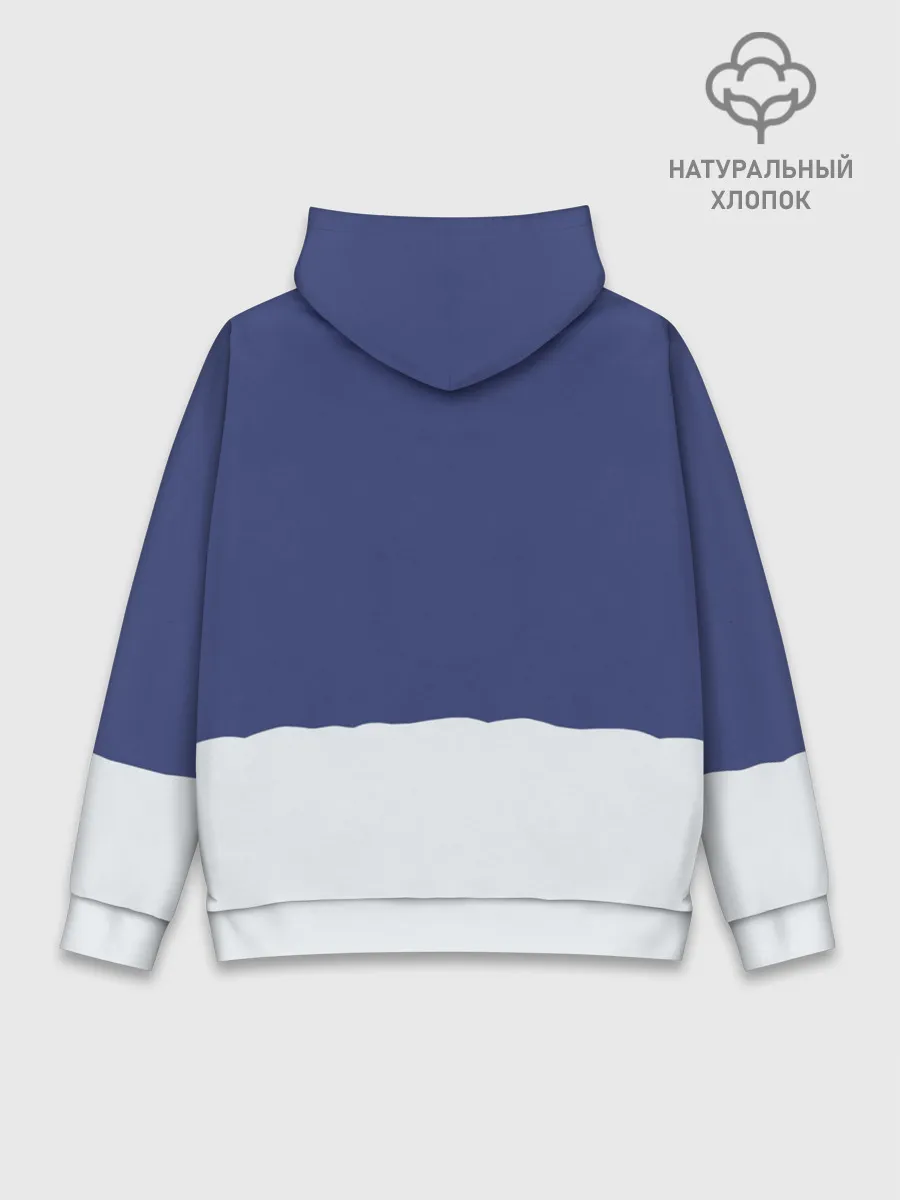 Худи мужской база хлопок / Санта в трубе с Оленем