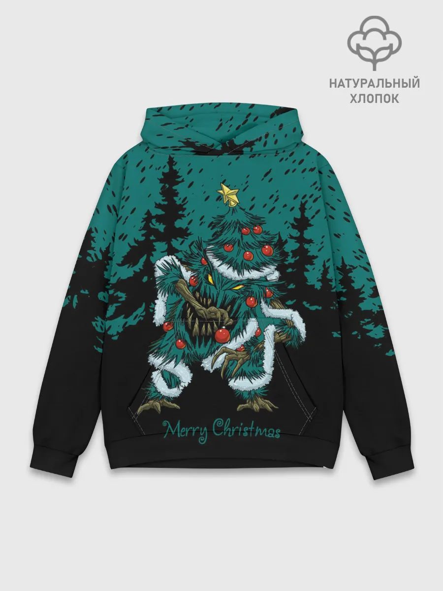 Худи мужской база хлопок / Бесячья ёлка