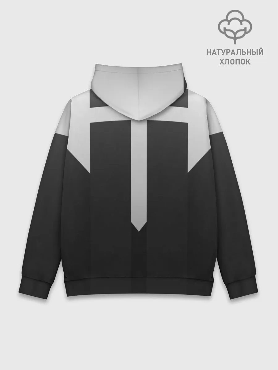 Худи мужской база хлопок / футуристический вектор