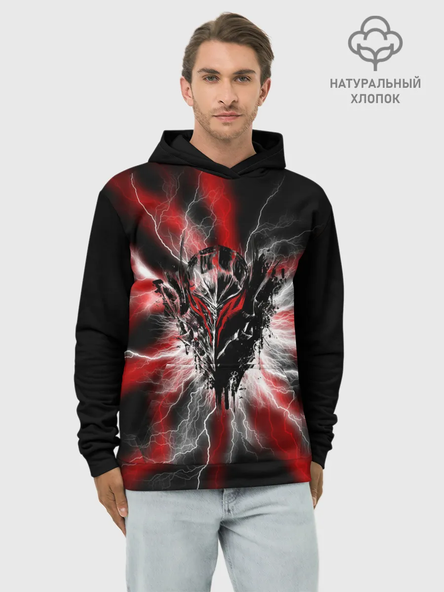 Худи мужской база хлопок / Berserk разряд молнии