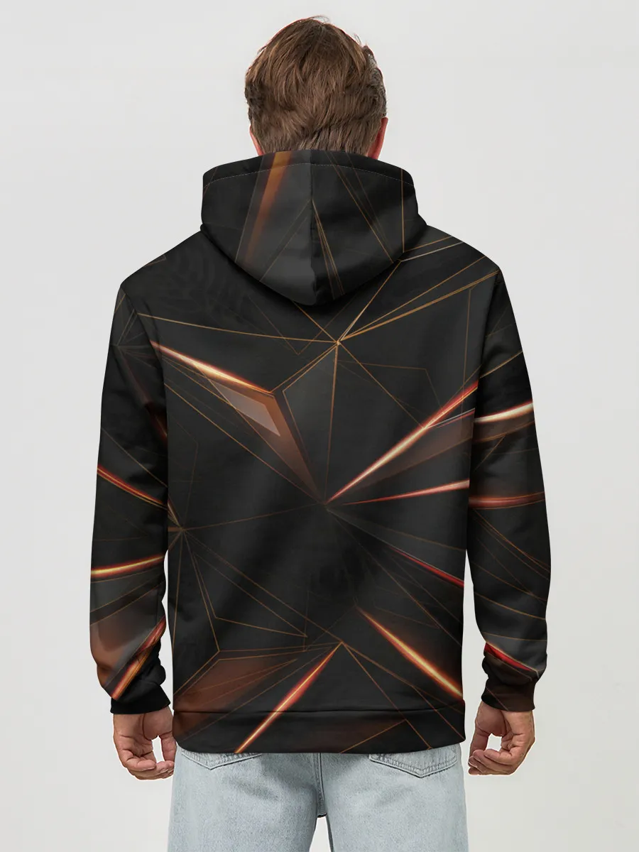 Худи мужской база хлопок / Геометрическая абстракция.