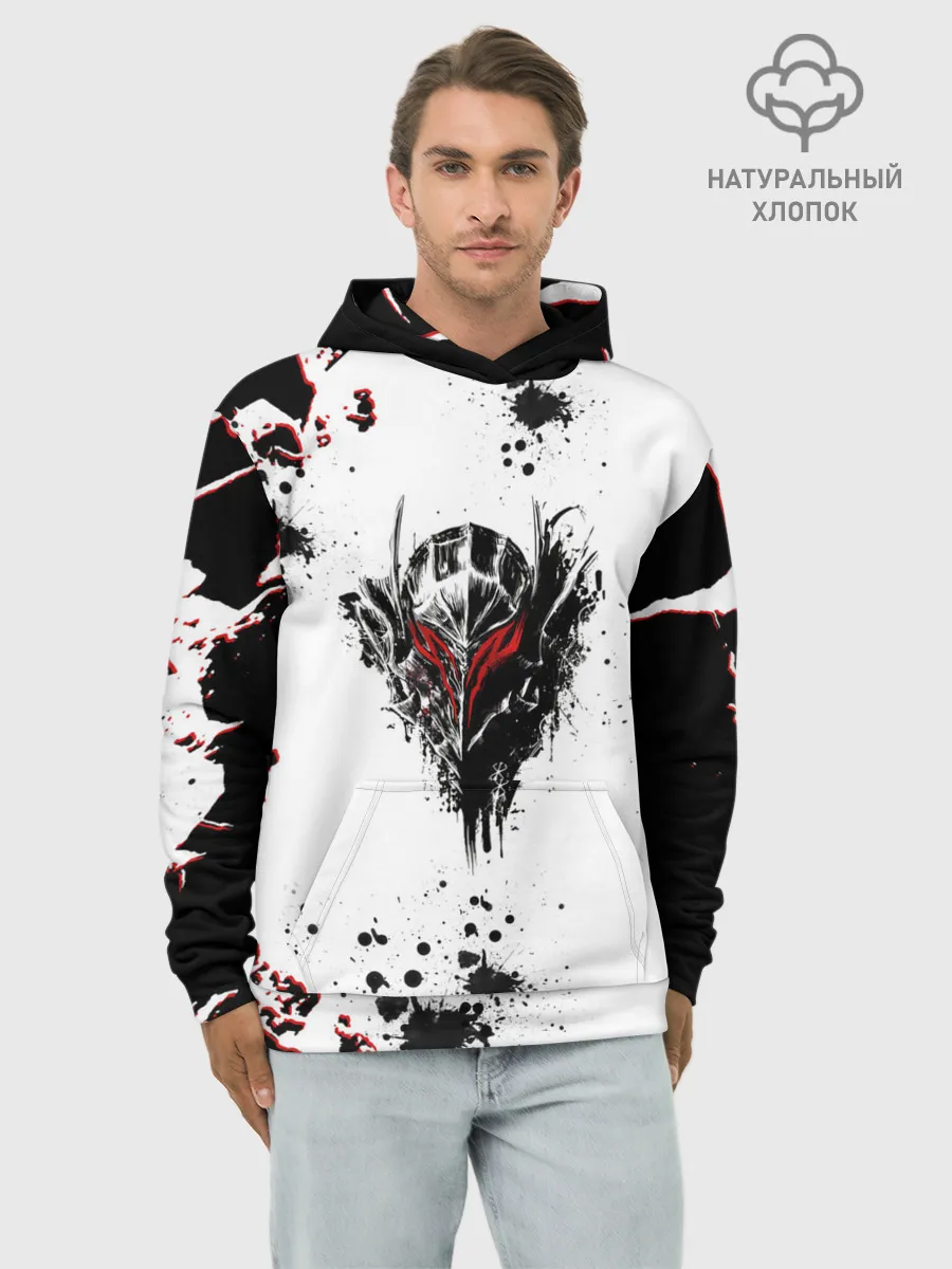 Худи мужской база хлопок / Берсерк черная маска.