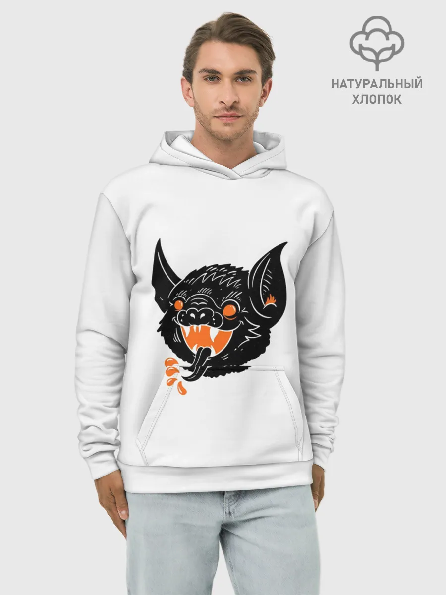 Худи мужской база хлопок / Черная Летучая Мышь