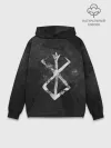 Худи мужской база хлопок / BERSERK LOGO GRUNGE