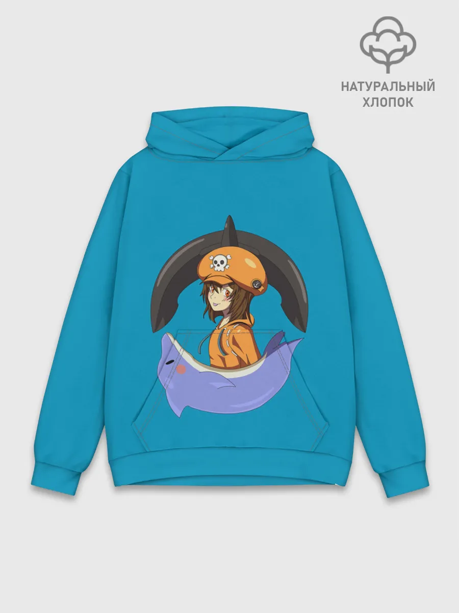 Худи мужской база хлопок / Мэй с дельфином