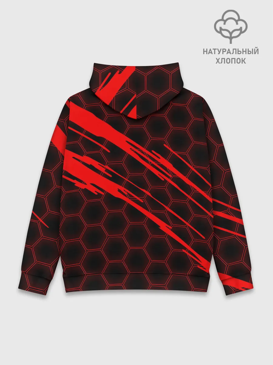 Худи мужской база хлопок / Чёрный клевер: Соты