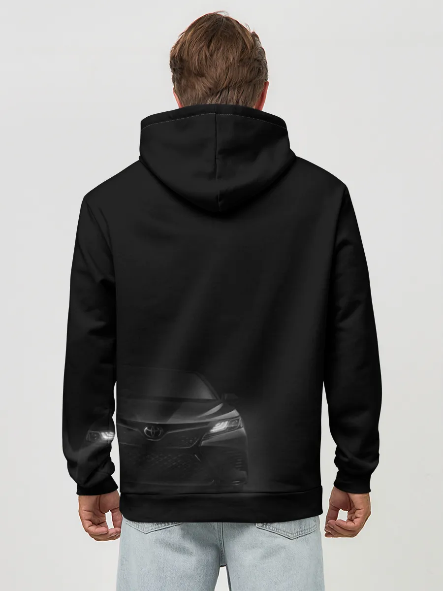 Худи мужской база хлопок / Черная Тойота Камри