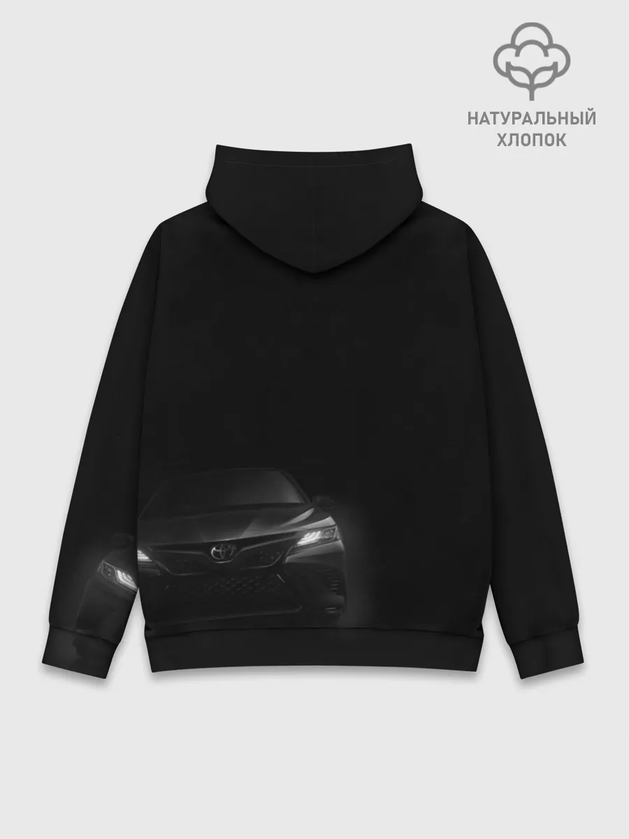 Худи мужской база хлопок / Черная Тойота Камри